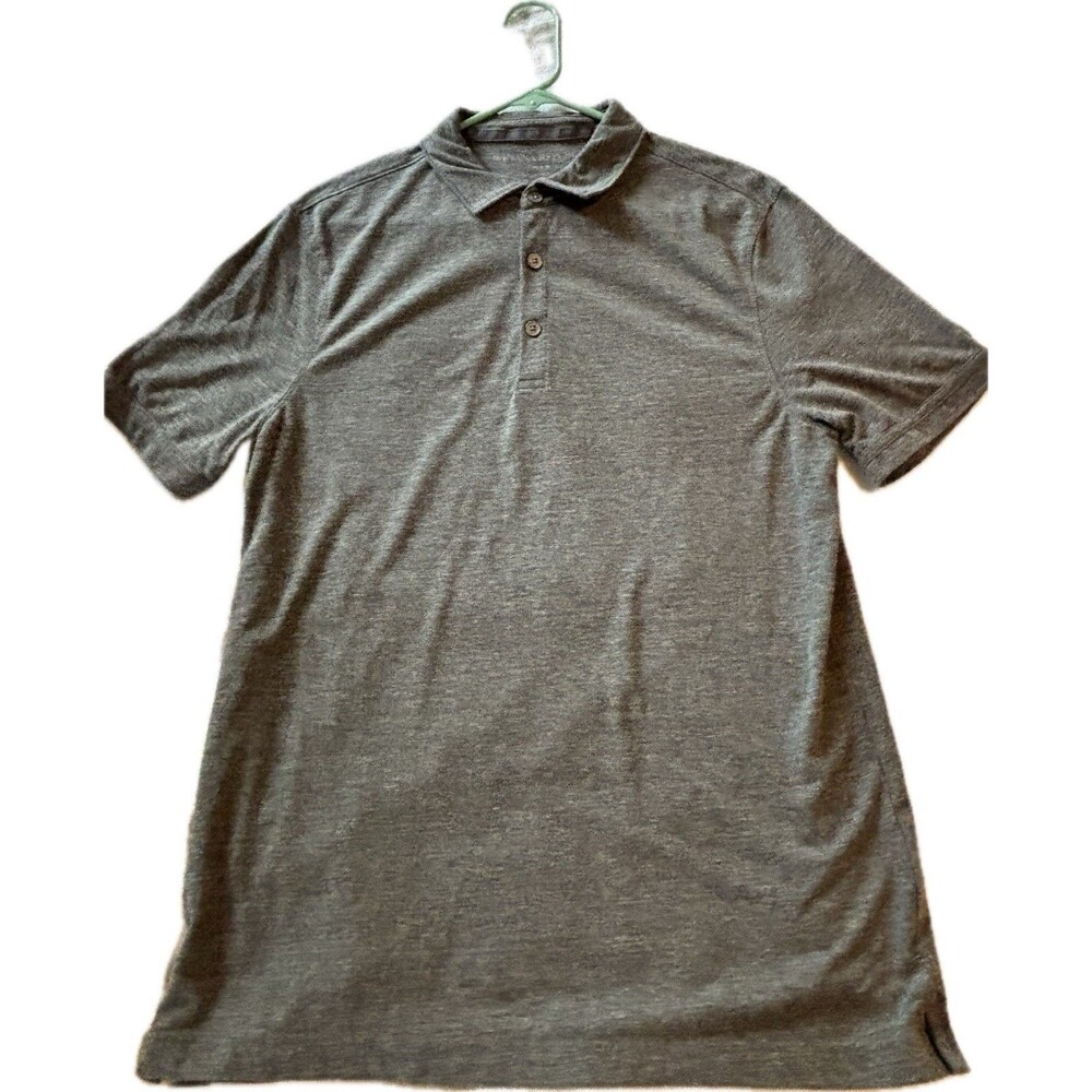 Banana Republic Vintage Gray Polo Shirt Men's L Short Sleeve Collared Button